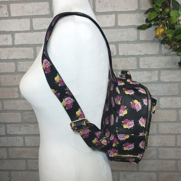 BETSEY JOHNSON Floral Bow Quilted Backpack
